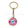 Fútbol-Temático Club de Fútbol Europeo Logo Gema del Tiempo Aleación Llavero Bolso Coche Llave Colgante
