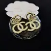 Pendientes de alta calidad para todo tipo de atuendos, pendientes de moda para hombres y mujeres, letras de pedrería, todo a juego, pasador de plata s925, accesorios de aleación