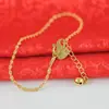 Pulsera de Ola de Agua para Mujer Estilo Coreano Vietnamita Shagong Pulsera de una Sola Línea con Cuentas de Transferencia Alta Chapada en Oro de 24k por Mucho Tiempo