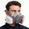 Máscara de gás 6200 transfronteiriça para proteção contra tinta spray, pesticidas, produtos químicos, odores, formaldeído, poeira e fumos tóxicos durante reformas e lixamento.