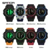 Reloj Electrónico Popular Sanda Transfronterizo para Shopee con Números Grandes, Reloj de Pulsera Multifuncional Impermeable para Estudiantes con Función de Levantar para Iluminar, Reloj Deportivo