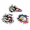 Pegatina de Coche Bandera Americana Águila Americana con Lágrima 3D Tema Patriótico Pegatina Decorativa para Carrocería de Coche Impermeable Protector Solar