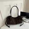 Nuevo Estilo Transfronterizo Estampado de Leopardo Gran Capacidad Bolso de Hombro Único Bolso de Compras para Debajo del Brazo Casual para Viajes Cotidianos Bolso Tote Retro Bolso de Mujer para Otoño Invierno
