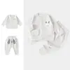 Conjunto de niña para otoño, ropa casual para salir, sudadera y pantalón de chándal súper lindos y adorables para bebé, conjunto de dos piezas para primavera y otoño