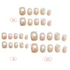 Estilo Olho de Gato Bolinhas Champanhe Textura de Alto Padrão Elegante Estilo Menina Estilo Senhora Madura Iluminador Arte de Unhas Estilo Curto 30-t Unhas Postiças