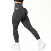 Pantalones de yoga ajustados y elásticos de cintura alta con bolsillos bilaterales, de estilo europeo y americano, para mujer, talla grande