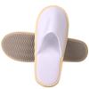 Pantuflas desechables de algodón y lino con base antideslizante para hotel Artículos de tocador desechables para hotel Personalización de pantuflas desechables para casa de huéspedes