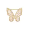 Broche de Mariposa Hueca con Circonita Microincrustada Pin Versátil y Elegante Estilo Insecto para Prevenir Exposición, Accesorio de Ropa