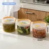 BNBS Recipiente Hermético de Plástico para Pepinillos Grado Alimenticio Caja de Almacenamiento para Rábanos Encurtidos Caseros Caja Multiespecificación para Conservar Fresco