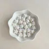 Acrílico Chapado UV Colorido Retorcido Estrella de Cinco Puntas Agujero Vertical DIY Pulsera Cuentas Cadena de Teléfono Colgante para Llavero Materiales