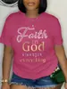 Camiseta Feminina Estampada de Verão Simples Casual Solta Top