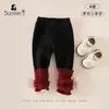 Calças Casuais Grossas Forradas com Fleece para Meninas Inverno Estiloso 2025 Leggings para Bebê Menina Estilo Inverno Roupas Infantis Calças
