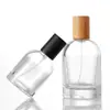Botella de Perfume, Botella Dispensadora de Perfume de Vidrio, Botella Dispensadora de Niebla Fina Cosmética, Botella con Atomizador Transparente, Botella de Perfume de Vidrio con Hombros Redondeados
