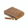 Nuevo Producto de Comercio Exterior: Piel de Vaca de Primera Capa, Resistente al Desgaste, Estilo Vintage, Estilo de Negocios, Colorido, Billetera Pequeña Unisex para Guardar Monedas