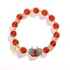Pulsera Dragón Zodiaco Año 2024 temperamento nicho combinable ágata roja natural con cuentas