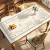 Mantel de Lujo Ligero Estilo Francés, Estilo Ins, Impermeable, Resistente al Aceite, Lavable, Tapete Cuadrado para Mesa de Comedor de Uso Doméstico, Salvamanteles Aislante del Calor