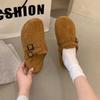 Mules Cerrados Slip-On Zapatillas Perezosas Versátiles Zapatos de Mujer Estilo Birkenstock con Suela Gruesa Tendencia Exterior Nuevo Modelo Primavera y Otoño 2025