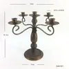 Candelabro de hierro forjado Portavelas retro europeo Portavelas de Amazon Decoración de boda Soporte para velas Cena a la luz de las velas