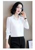Camisa de Acetato Satinado para Mujer de Manga Larga Camisa Sedosa Diseño Elegante de Principios de Otoño Top Nicho de Moda