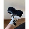 Cálido Aumento de Altura Ropa Exterior con Forro Polar Zapatos de Algodón 2024 Otoño/Invierno Nuevo Estilo Pequeño Fondo Ultragrueso Tubo Corto Mao Mao Botas de Nieve para Mujer
