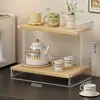 Soporte para Taza de Agua de Escritorio Hogareño Estante de Almacenamiento de Tazas de Té de Múltiples Capas Gabinete de Comedor Encimera Organizador de Tazas de Café Estante de Almacenamiento