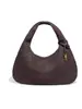 Bolsa Hobo Tecida para Ombro Estilo Celebridade da Internet, Bolsa de Ombro Grande em Couro Macio Tecido à Mão Vintage Camurça Fosca