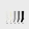 Calcetines de Compresión Deportivos para Mujer, Estilo Delgado de Verano, Calcetines de Tenis, Bádminton, Fitness, Running, Cuerda para Saltar, Yoga, Calcetines Blancos hasta la Pantorrilla