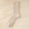 Calcetines para Otoño e Invierno, Calcetines de Lana con Estampado Floral de Conejo Estilo Francés, Cálidos y Engrosados, Calcetines Holgados Suaves y Esponjosos, Versátiles Calcetines Coreanos Estilo Ins de Media Pantorrilla