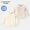 Camiseta de manga larga Kaka Panda para niños, camiseta interior de cuello semi-alto para niños, ropa de invierno para bebé, top para bebé de otoño e invierno para niñas