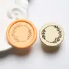 Sello de Cera de 2.2 cm Cabeza de Sello Floral Simple Serie Floral Tallado con Láser Planta Latón Cabeza de Sello Venta al por Mayor desde Fabricante