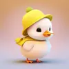 Pato Amarillo Pequeño Colgante de Mochila Partner 2D Accesorio de Coche Nuevo de Navidad Llavero de Acrílico Más Vendido Transfronterizo