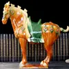 Luoyang Tang Sancai Cavalo Cerâmica Cavalo Enfeites Seis Cavalos Casa Sala de Estar Escritório Decoração Artesanato Presentes Enfeites de Fortuna