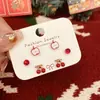 Serie de Pendientes de Clip Navideños ~ Otoño e Invierno Nuevos Pendientes de Árbol de Navidad Estrella Pendientes Sentido Avanzado Explosiones Pendientes de Moda