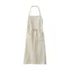 Delantal Cruzado para Comercio Exterior Estilo Japonés y Coreano que Cubre la Cadera para Jardinería y Cocina, Estilo Nórdico, Moda Minimalista Japonesa, Ropa de Trabajo Unisex