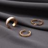 Anillo de Tres Piezas Moda Femenina Distintivo ins Trendy Diseño Nicho Retro Dedo Índice Estilo Japonés Lujo Ligero Estilo Frío Avanzado