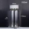 Venta al por mayor botella de boca ancha PET botella de boca grande 100ml transparente polvo botella sólida tapa UV botella de plástico