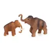 Conjunto de 2 Peças de Figuras de Animal Mamute Figurinhas de Brinquedo Mamute Lã Pré-histórico Modelos em Miniatura Realistas de PVC para Crianças Conjunto de Brincadeiras Educacional com Animais Selvagens D