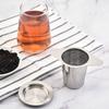 Colador de té de acero inoxidable 304 personalizado con doble asa, infusor de té con tapa, filtro de té, filtro de té para el hogar, accesorios para juego de té