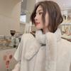 Estilo Japonés Color Sólido Simple Invierno Nuevo Largo Lana Cuello Protección Cuello Cálido Cruz Moda Bufanda Elegante