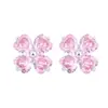 Versión coreana de pendientes de trébol de cuatro hojas para mujer, moda nueva, combinan con todo, diseño de nicho, pendientes de alta gama para novias y hermanas, regalos