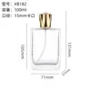 Botellas de Perfume en Stock Botellas de Perfume de Vidrio Transparente de 100 ml Botellas con Atomizador Recargables Botellas Vacías Botellas Pequeñas de Vidrio Al por Mayor