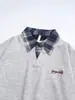 Camisa Polo de Peso Pesado Verano para Hombre Camiseta de Manga Corta Estilo Ins Sencillo Holgada Versátil de Marca de Moda Cuello Campana Media Manga Camiseta de Estudiante