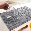 Alfombrilla Drenante Antideslizante de Silicona Nueva Transfronteriza, Alfombrilla Aislante para Cocina, Posavasos Doméstico para Café, Alfombrilla para Bar, Uso en Camping, Venta al por Mayor