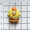 Papas Fritas de Dibujos Animados Hamburguesa Haibao Accesorios de Resina Joyería DIY Pasador Agujero Hebilla de Zapato Funda de Teléfono Móvil Decoración de Pegatina para Taza de Agua