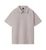 Ropa de trabajo de manga corta con cuello polo de algodón puro de doble hilo 32s para hombre, color sólido, versátil para actividades, uniforme de grupo