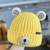Gorro de bebé otoño e invierno cálido gorro de lana bebé lindo oso niños y niñas suéter casual gorro de punto invierno