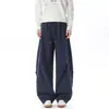 Estilo americano, corte holgado, moda urbana, colección otoño 2026: Pantalones deportivos casuales de pierna ancha, pantalones largos para hombre, nuevo diseño moderno
