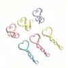 Accesorios para llaveros DIY: corazón de metal, estrella, cierre de langosta, serie de colores macaron, muñecas, figuritas, llaveros para bolso, corazón