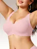 Estilo europeo y americano, transfronterizo, soporte suave, sin varillas, cómodo y moldeador para mujeres con busto grande.; sujetador sin costuras, talla grande