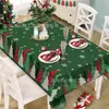 Mantel navideño exclusivo de alta venta transfronteriza, impreso en alta definición, con temática de flor de Nochebuena, para decoración festiva, apto para uso doméstico